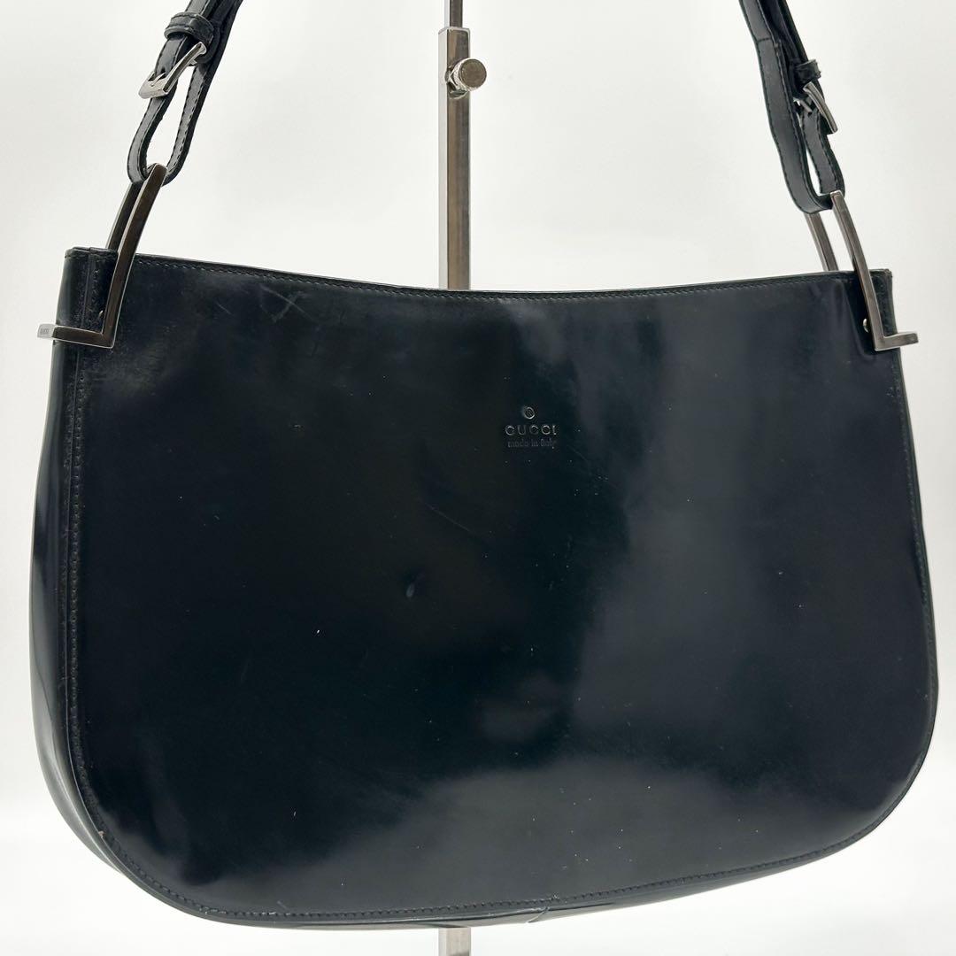 Gucci Era Patent Leather Handbag Black — view 2