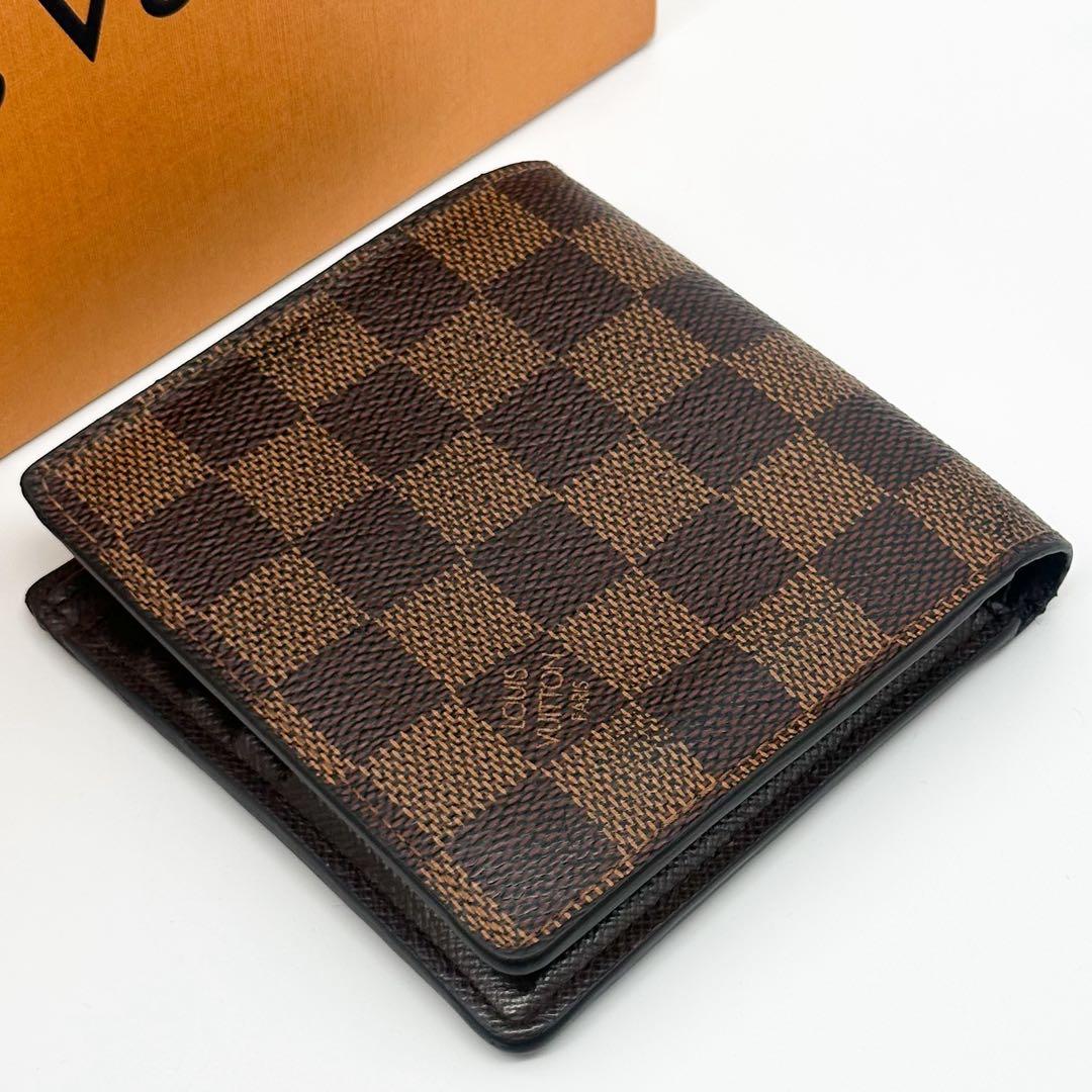 Louis Vuitton Portefeuille Marco Damier Ebene Brown Compact Wallet — view 5