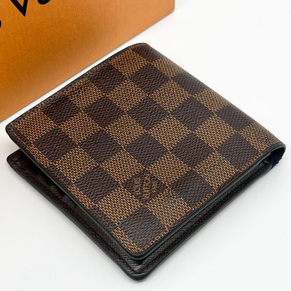 Louis Vuitton Portefeuille Marco Damier Ebene Brown Compact Wallet — view 5