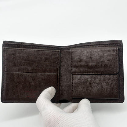 Louis Vuitton Portefeuille Marco Damier Ebene Brown Compact Wallet — view 8