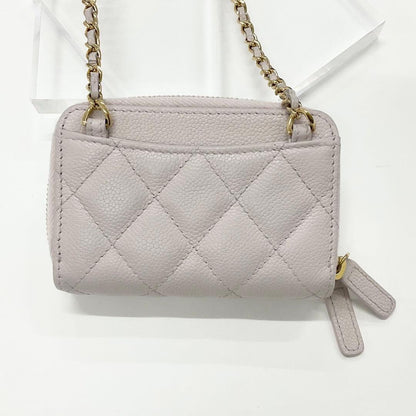 Chanel Caviar Leather CC Logo Mini Quilted Chain — view 3