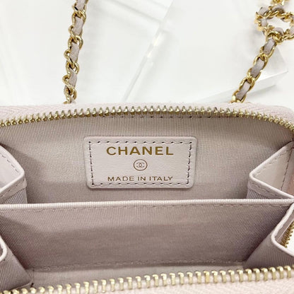 Chanel Caviar Leather CC Logo Mini Quilted Chain — view 7