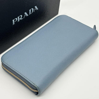 Prada Saffiano Zip Around Round Wallet — view 5