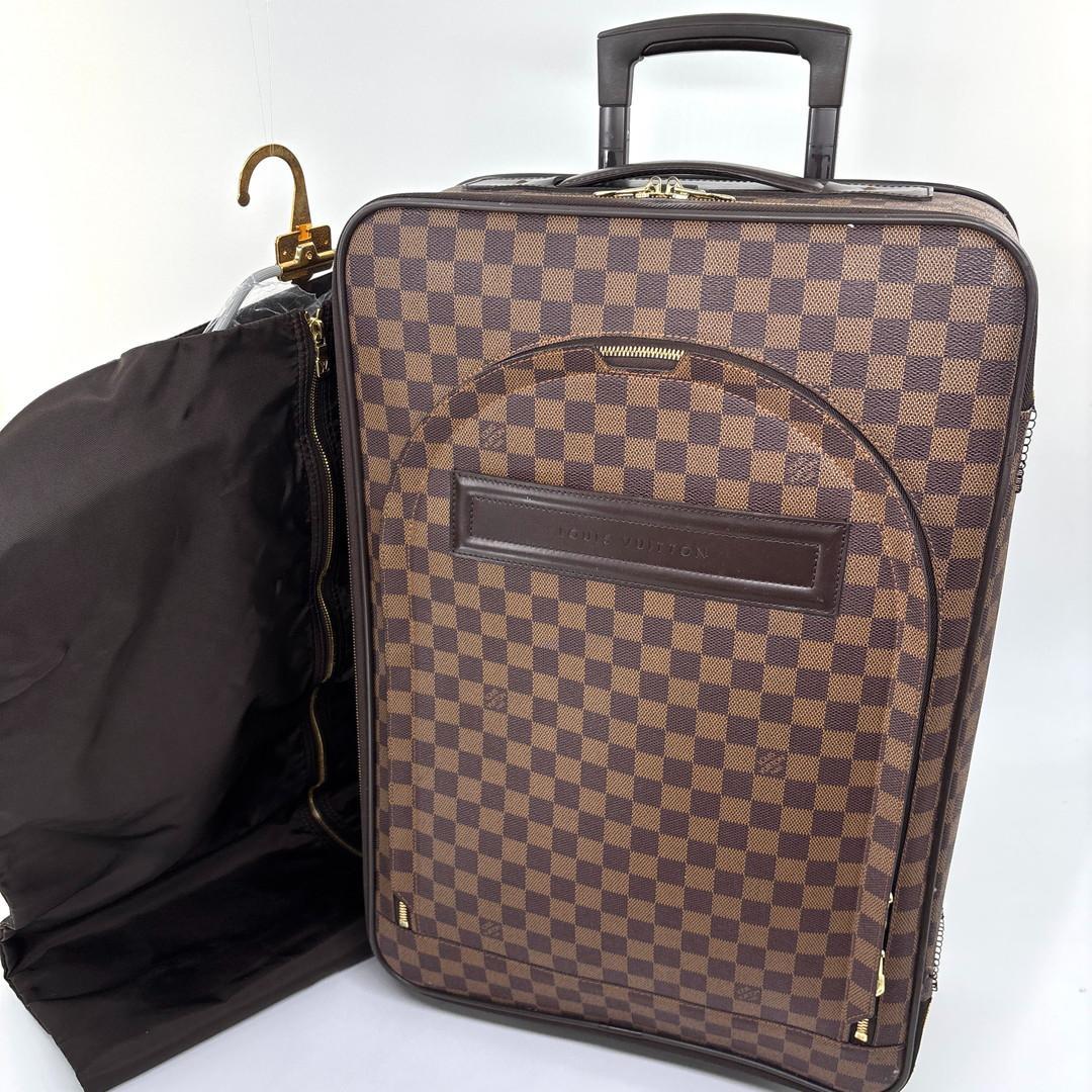 Louis Vuitton Damier Pegase 55 Leather Suitcase Travel Bag
