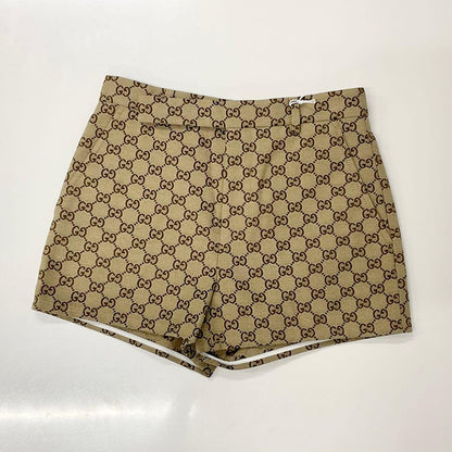 Unused Gucci GG Canvas Shorts Bottoms Beige Brown