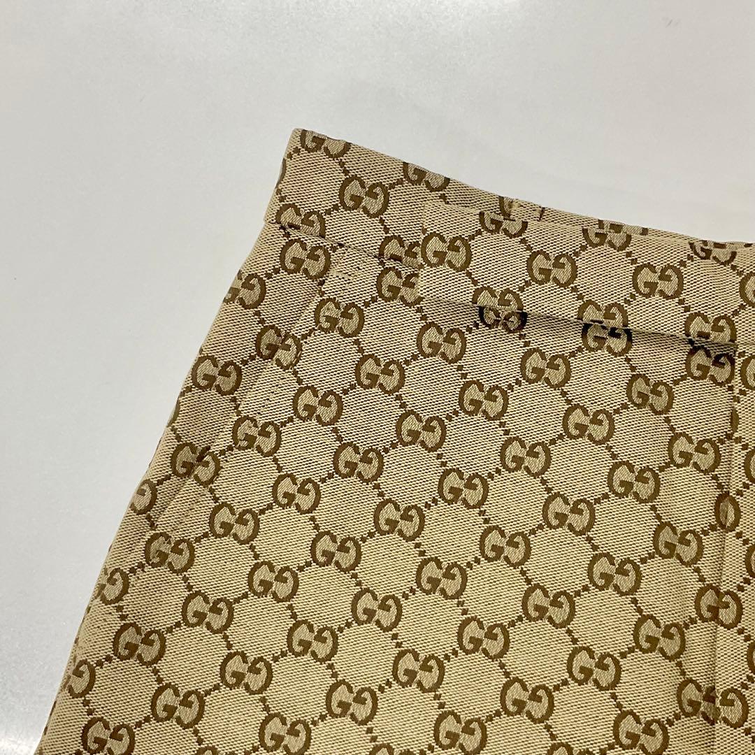 Unused Gucci GG Canvas Shorts Bottoms Beige Brown