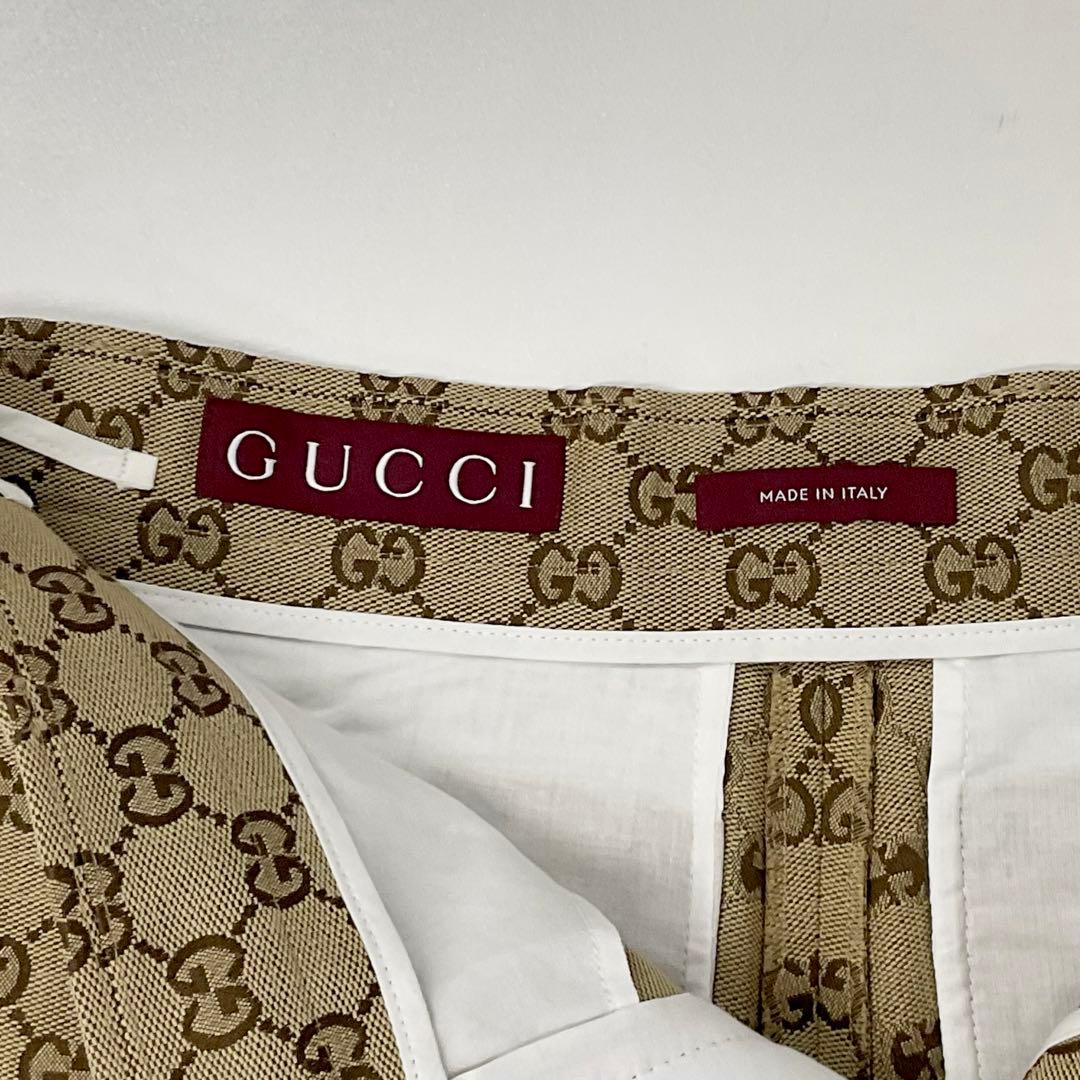 Unused Gucci GG Canvas Shorts Bottoms Beige Brown