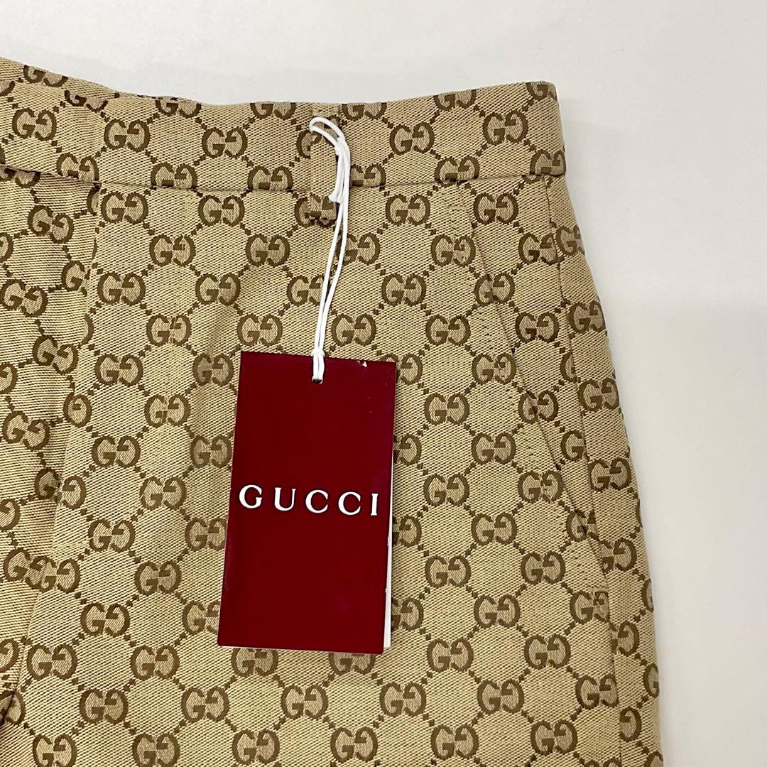 Unused Gucci GG Canvas Shorts Bottoms Beige Brown