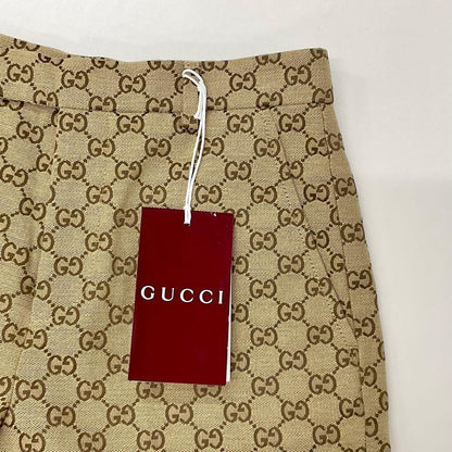 Unused Gucci GG Canvas Shorts Bottoms Beige Brown