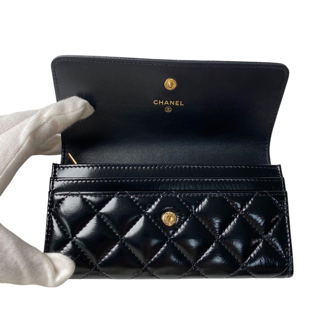 Chanel Chanel Quilted Ap4261 Long Wallet Coco Mark