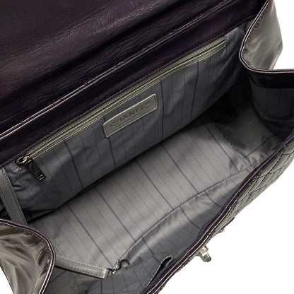 Chanel Shoulder Bag Matelasse Dark Purple Chain Shoulder / Silver Hardware