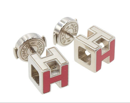 Hermes Cage d'H Cube Logo Earrings — view 3
