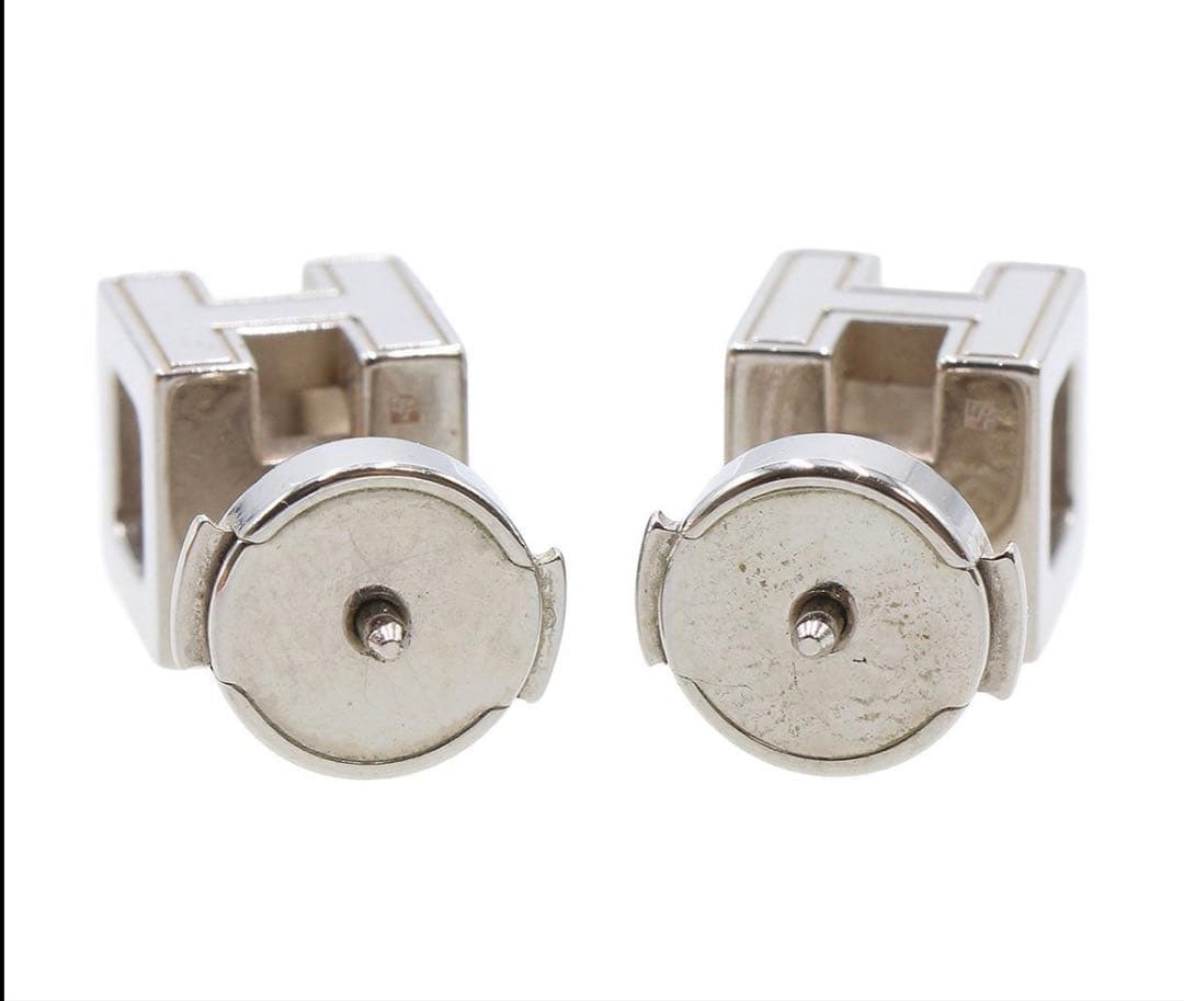 Hermes Cage d'H Cube Logo Earrings — view 4