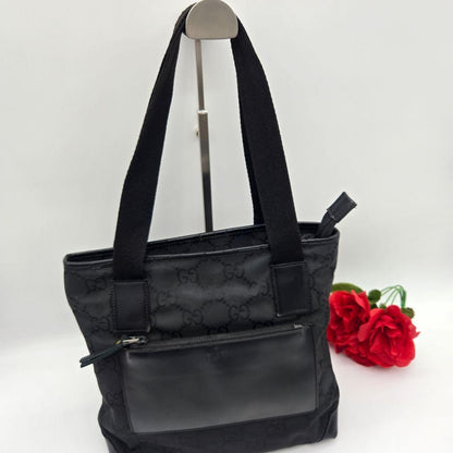 Gucci Tote Shoulder GG Nylon Black — view 2