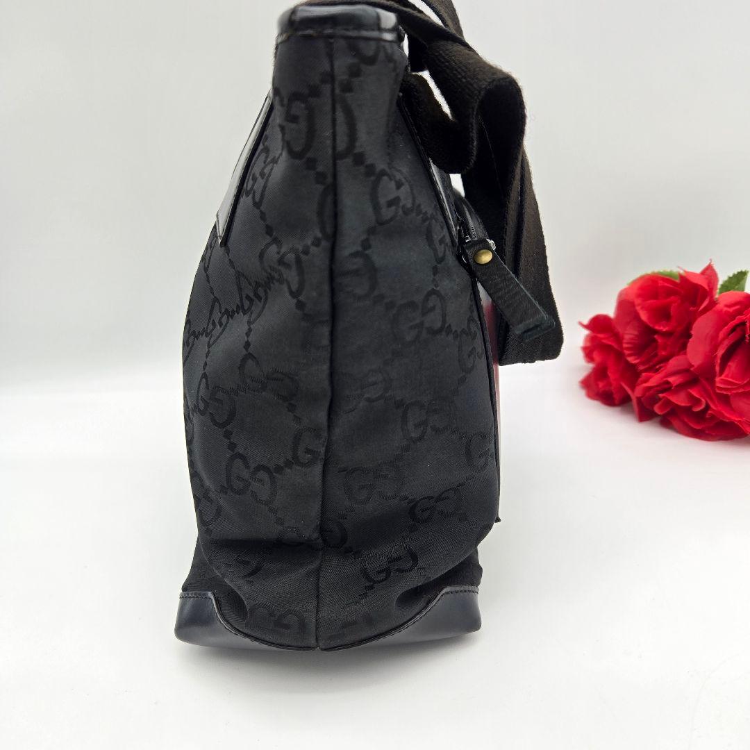 Gucci Tote Shoulder GG Nylon Black — view 4