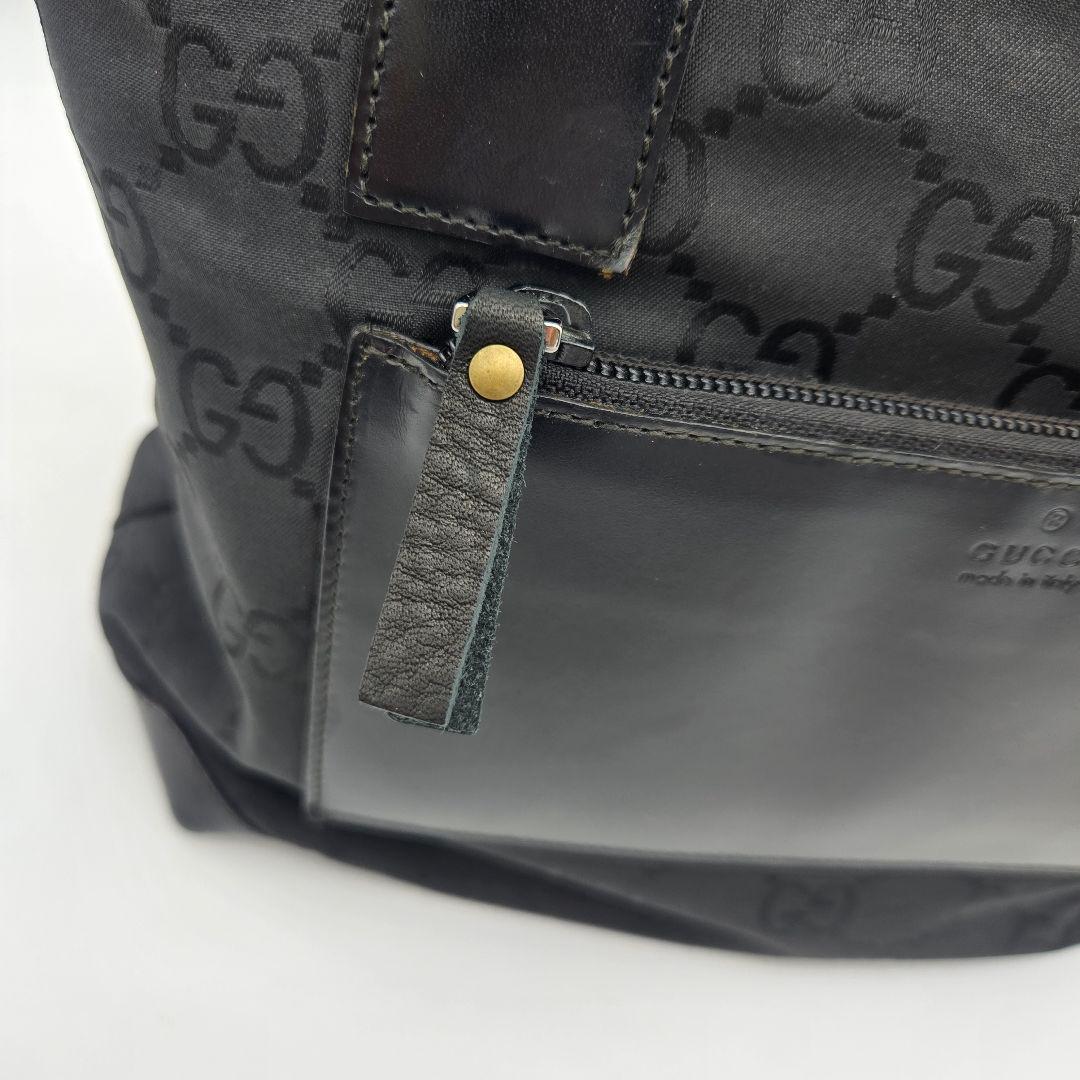 Gucci Tote Shoulder GG Nylon Black — view 8
