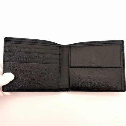 Saint Laurent Fold Wallet Bifold Leather Dark Navy Blue — view 3