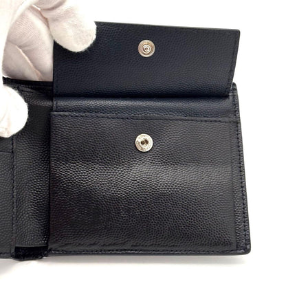 Saint Laurent Fold Wallet Bifold Leather Dark Navy Blue — view 6