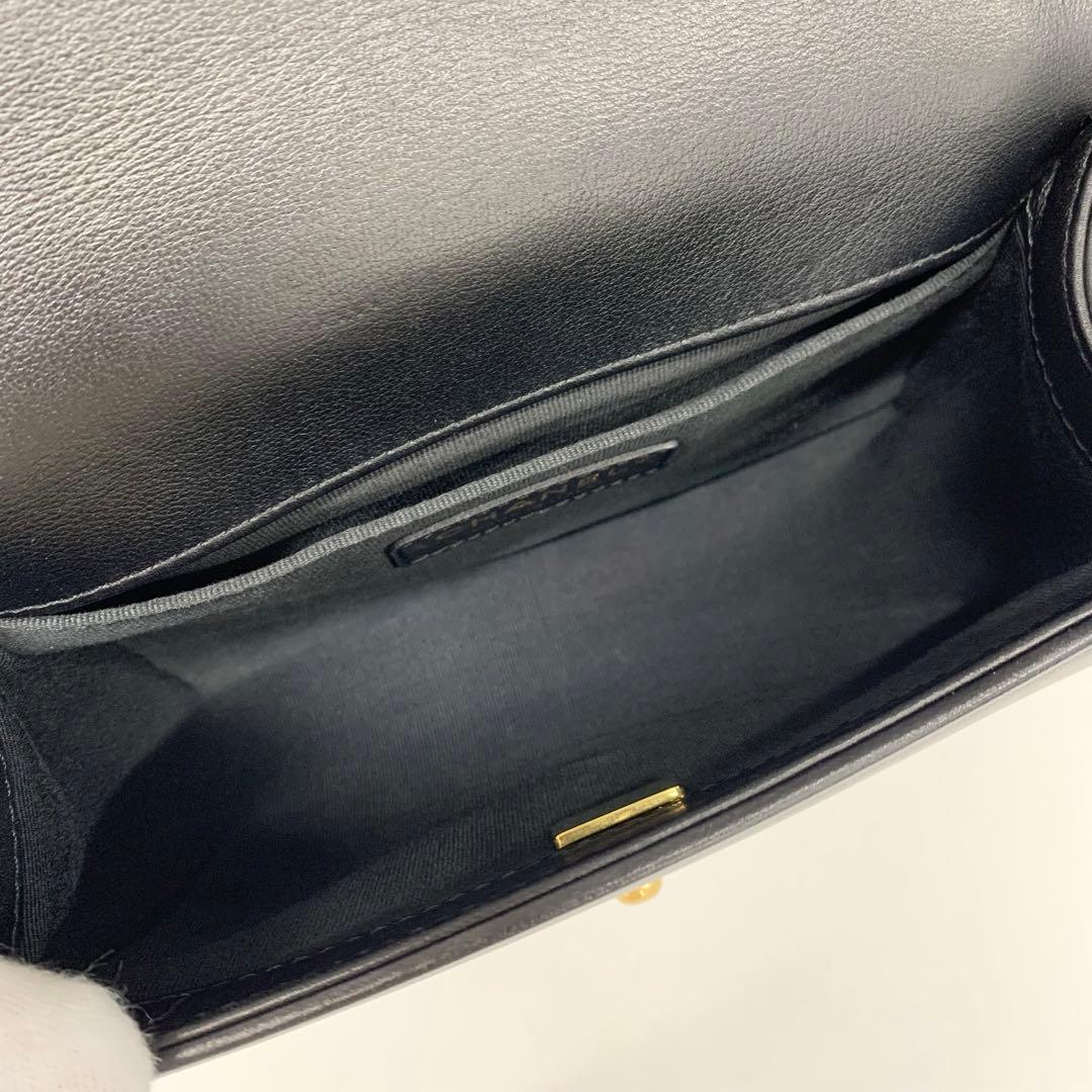 Chanel Boy 20 Quilted Lambskin Chain Shoulder Bag — view 7