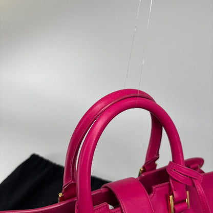 Saint Laurent Paris Cabas Handbag Shopping Pink — view 6