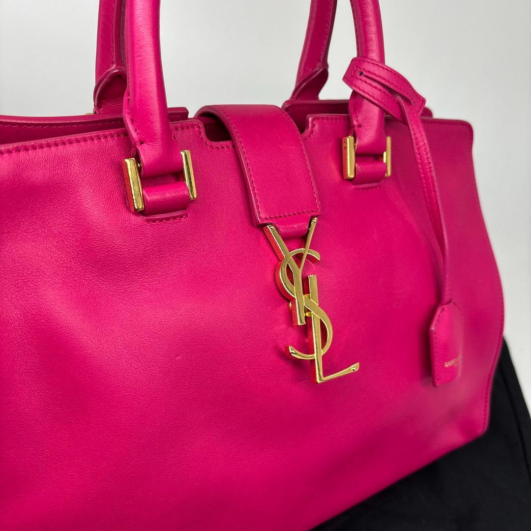 Saint Laurent Paris Cabas Handbag Shopping Pink — view 7