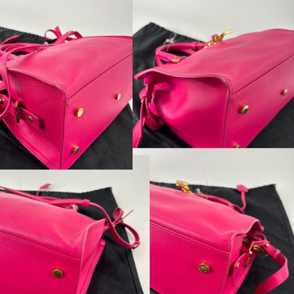 Saint Laurent Paris Cabas Handbag Shopping Pink — view 8