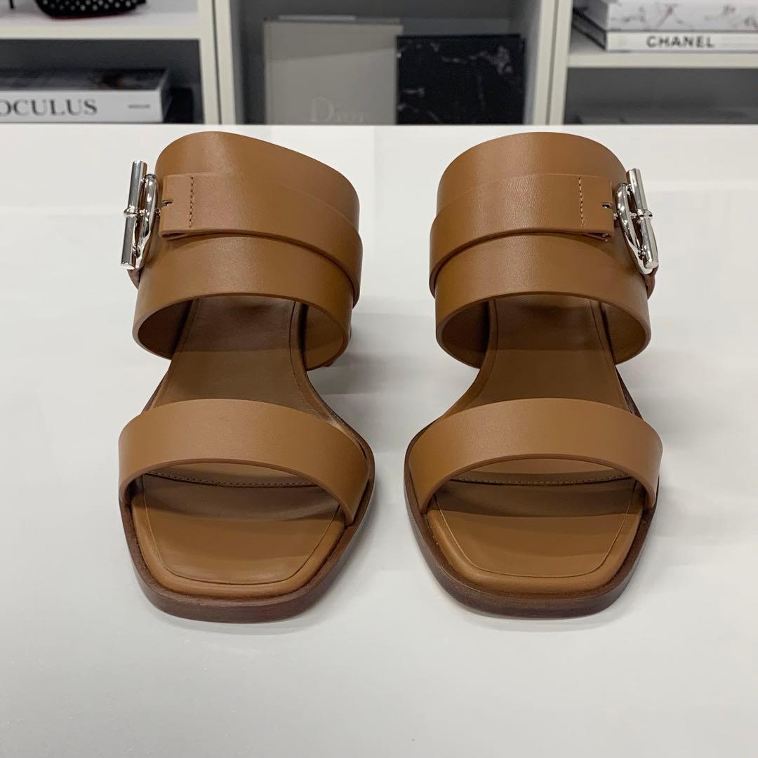 Hermes Leather Sandals Brown — view 4