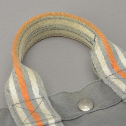Hermes Ginza Store Limited Fourre Tout PM Handbag Canvas Gray Orange — view 5