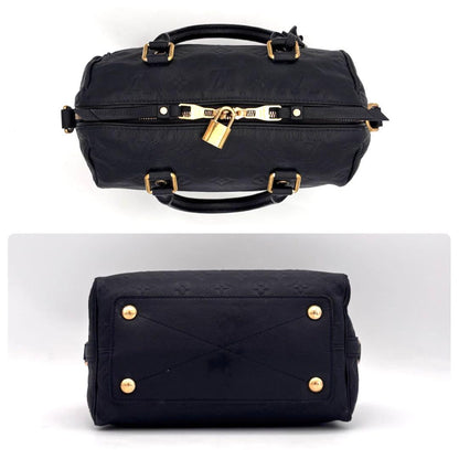 Louis Vuitton Monogram Empreinte Speedy Bandouliere 25 Navy Handbag — view 5