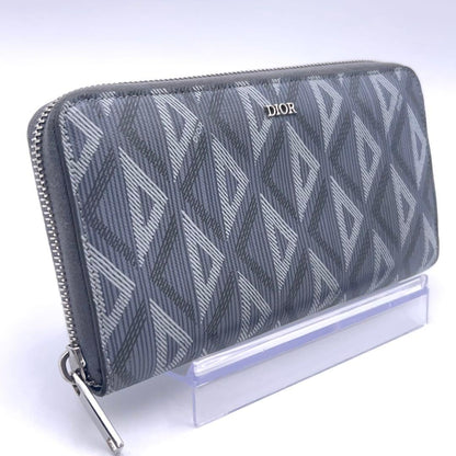 Dior CD Diamond Wallet Zip Around Gray