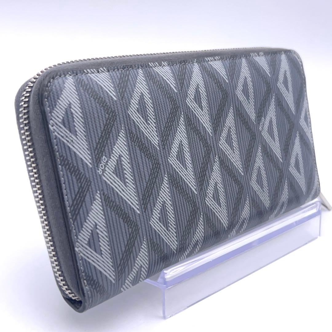 Dior CD Diamond Wallet Zip Around Gray — view 2