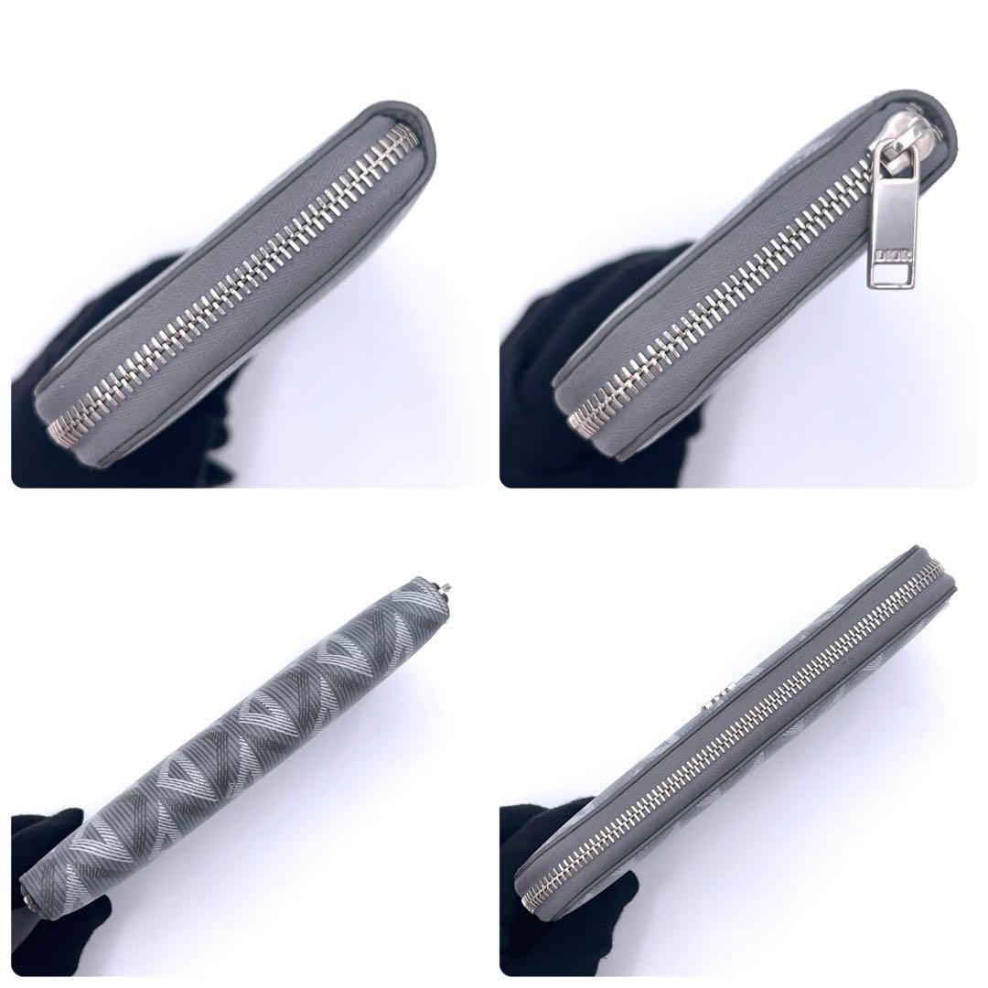 Dior CD Diamond Wallet Zip Around Gray — view 6