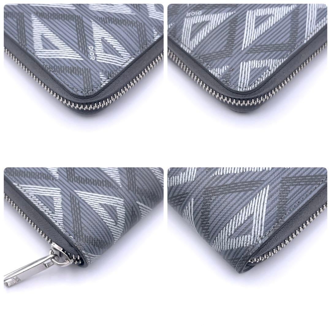 Dior CD Diamond Wallet Zip Around Gray — view 8