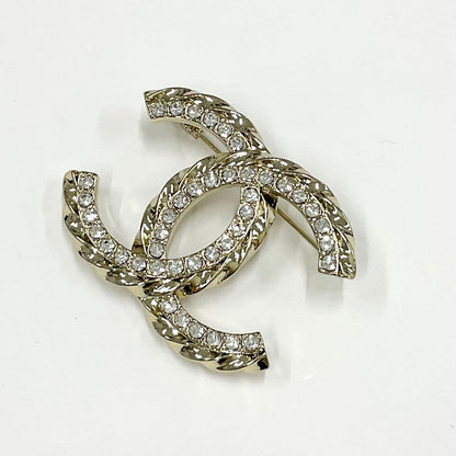 Chanel Brooch Coco Mark Rhinestone