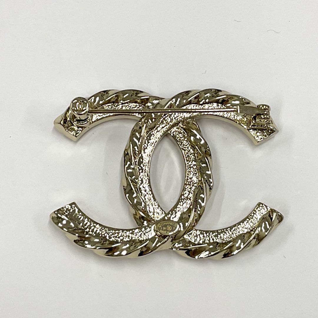 Chanel Brooch Coco Mark Rhinestone