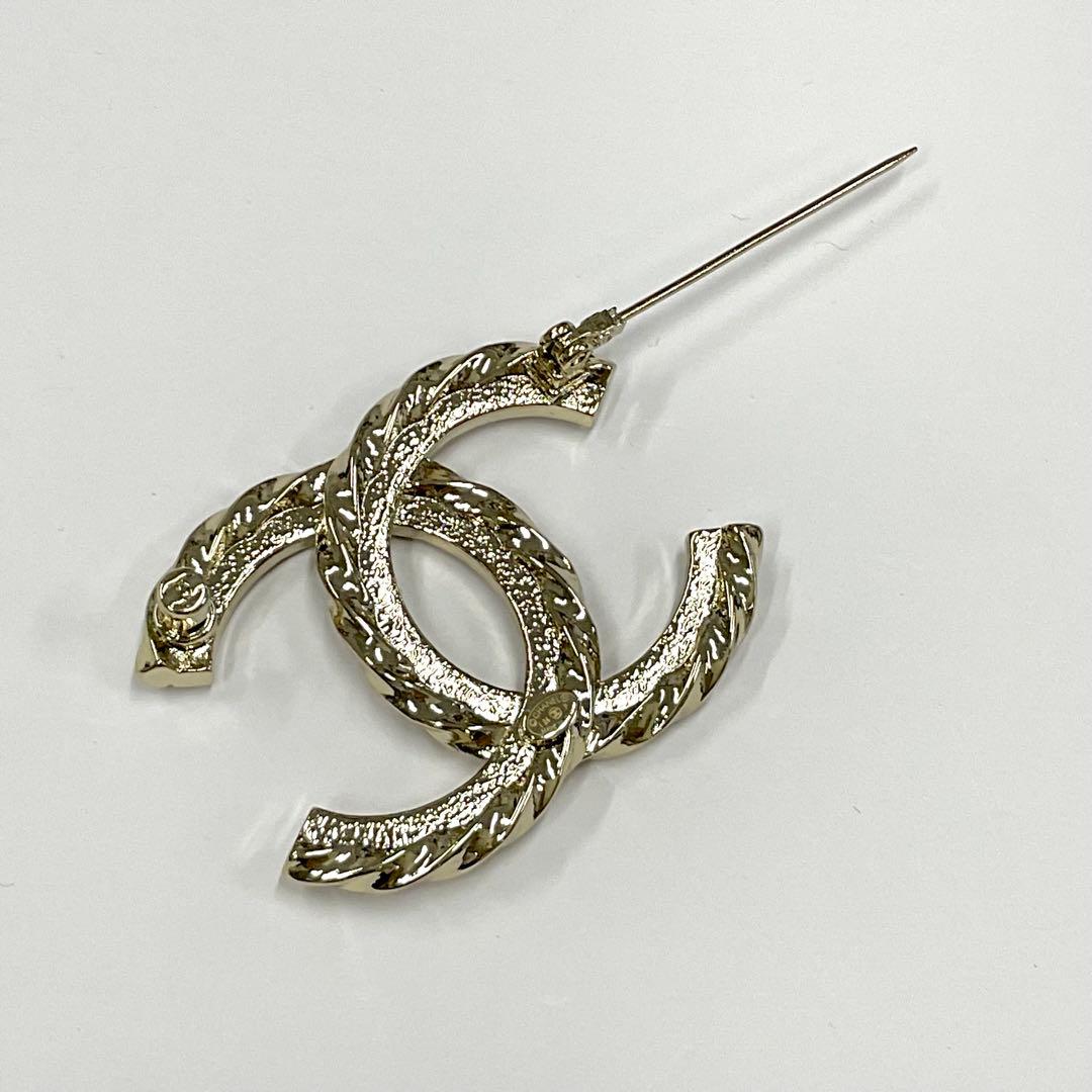 Chanel Brooch Coco Mark Rhinestone