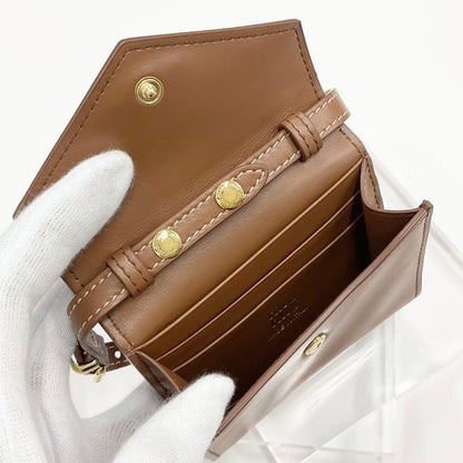 Miu Miu Leather Logo Compact Wallet Shoulder Card Case — view 7