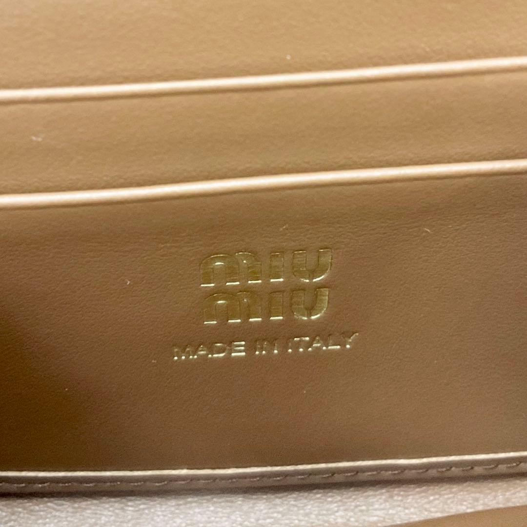 Miu Miu Leather Logo Compact Wallet Shoulder Card Case — view 8