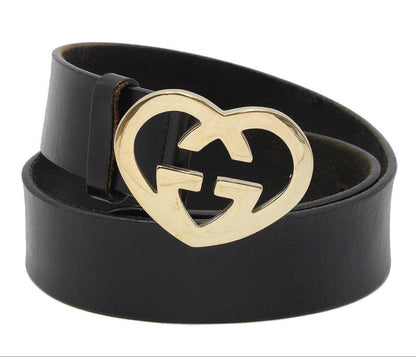Gucci Lovely Guccissima Heart Leather Belt