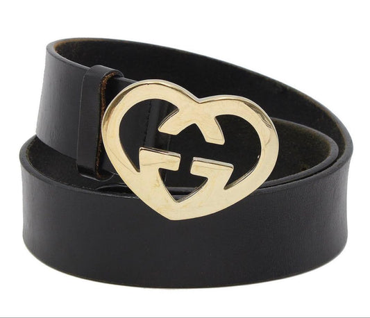 Gucci Lovely Guccissima Heart Leather Belt