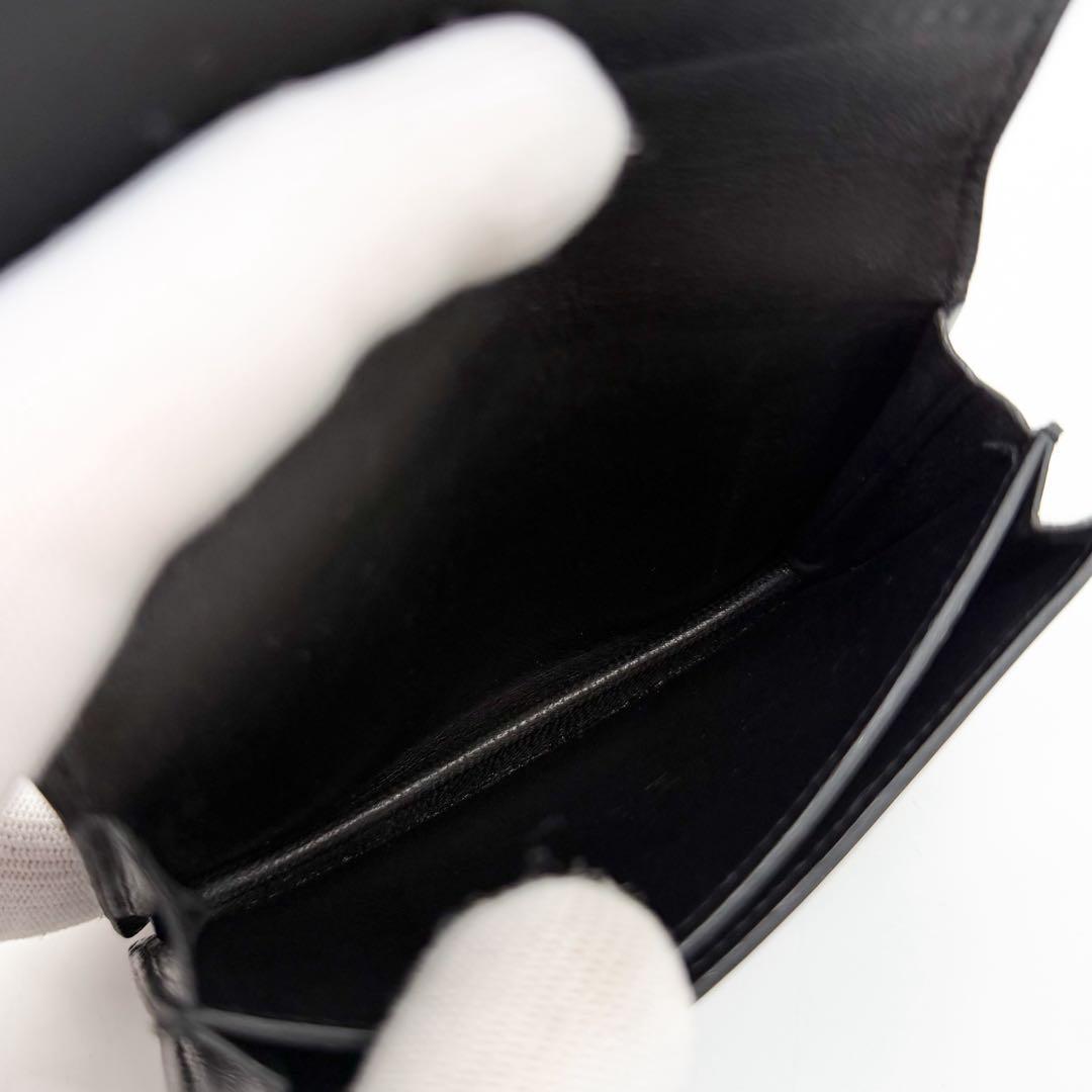 Hermes Sakura Card Case Black Box Calf Business — view 7