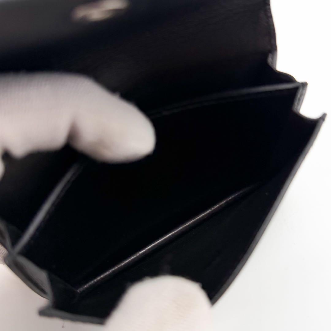 Hermes Sakura Card Case Black Box Calf Business — view 8