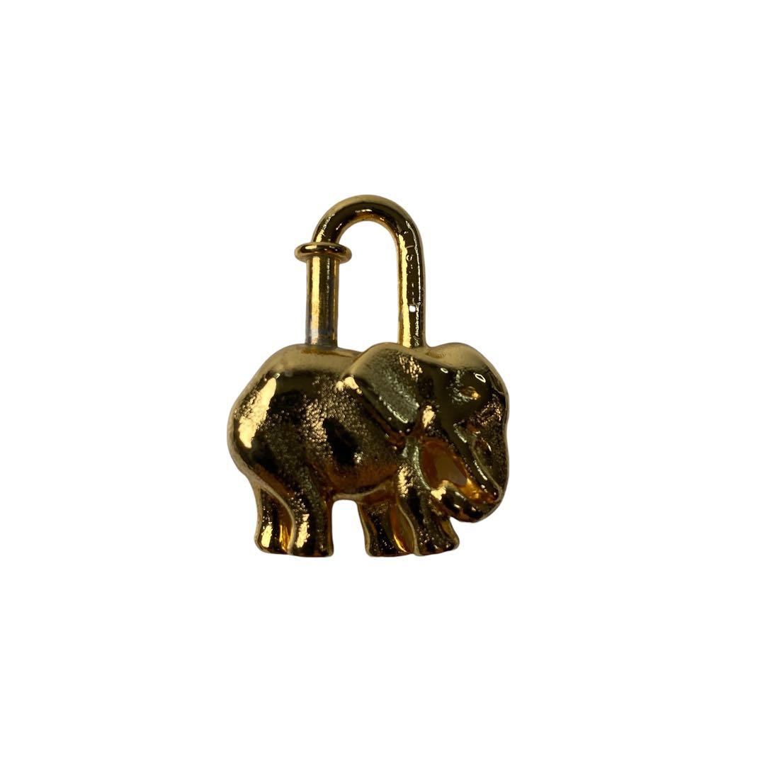 Hermes Cadena Elephant Charm Gold
