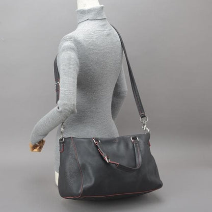 ◇celine 2WAY Handbag Shoulder Genuine Leather Black