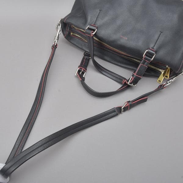 ◇celine 2WAY Handbag Shoulder Genuine Leather Black