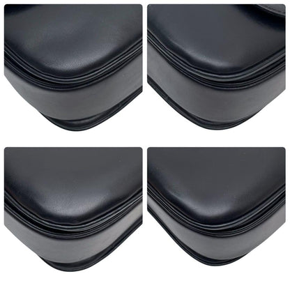 Celine Leather Triomphe Shoulder Bag Gold Black — view 6