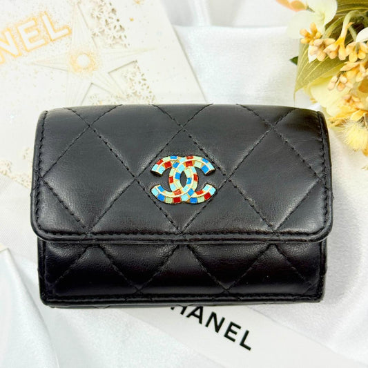 Chanel Quilted Trifold Wallet
