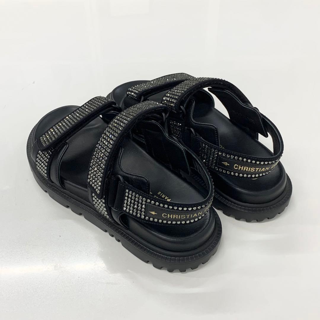 Dior Act Lambskin Line Stone Sandals