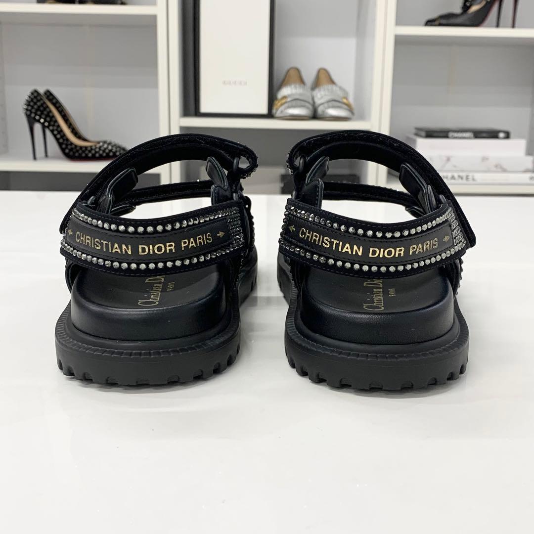 Dior Act Lambskin Line Stone Sandals