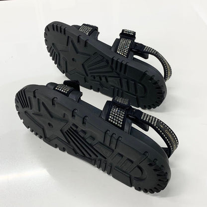 Dior Act Lambskin Line Stone Sandals